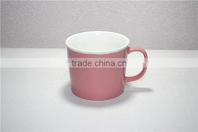 380 CC new bone china cheap soup mugs with handle