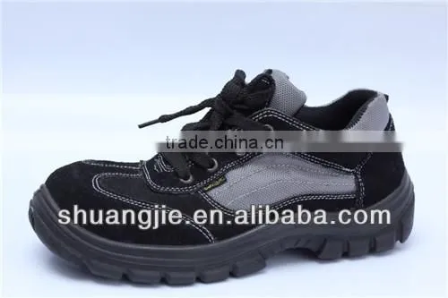 steel toe cap work shoes Suede leather safety shoes 9802