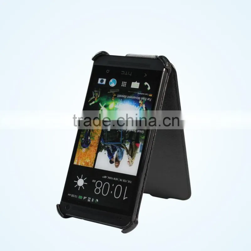 Luxury flip smart phone leather case for HTC one 2 m8