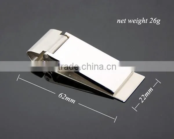 Rectangle Zinc Alloy Cash Clip Slim Pocket Purse Cash Holder Organizer Promotional Blank Stainless Steel Metal Craft Money Clip