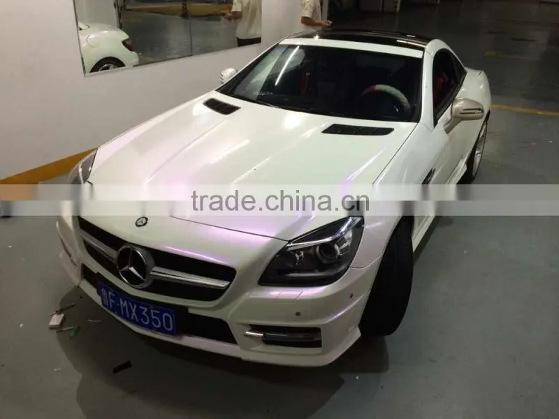 Top quality matte chameleon white to pink vinyl film with air free bubbles 1.52*20m per roll