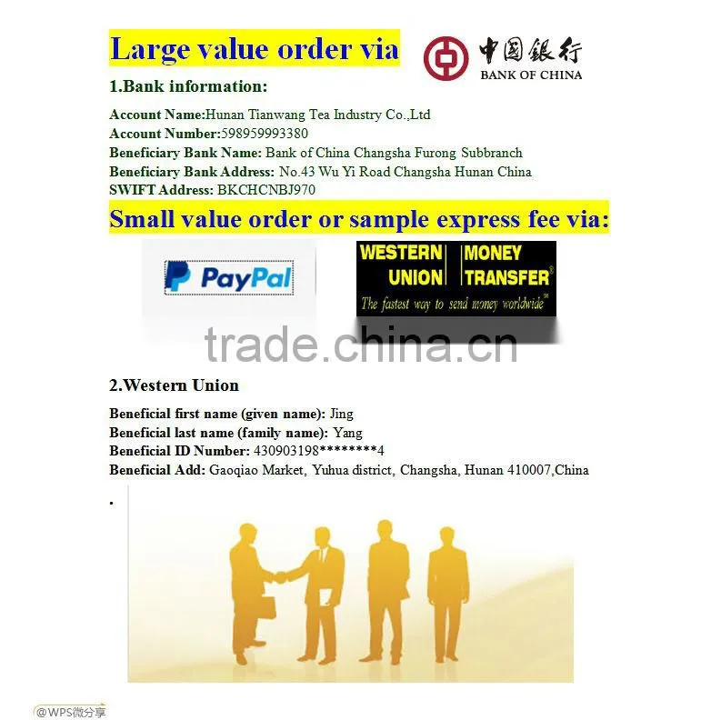 2014 new tea fannings (EU standard weight loose or slimming green tea and black tea)