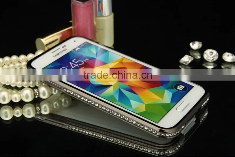 Diamond Slim Metal Aluminum Bumper Buckle Case for Samsung Galaxy S5