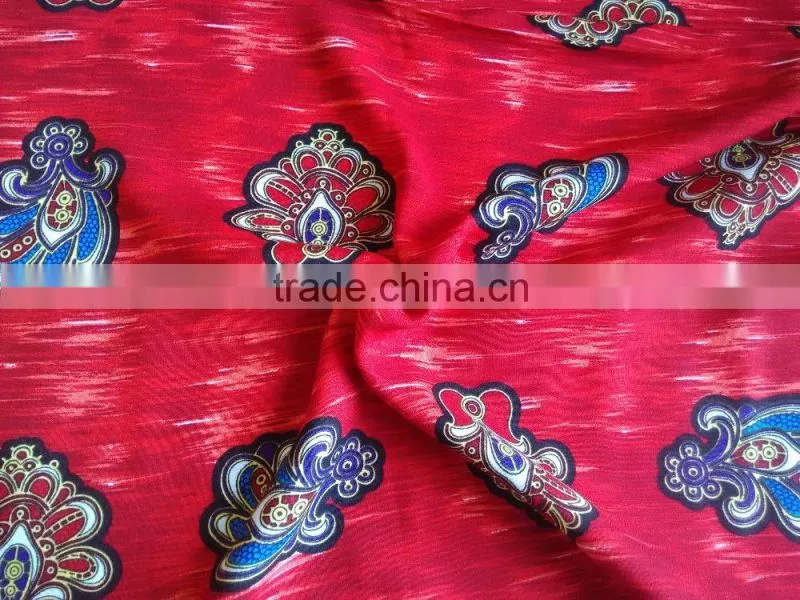 Reactive printed 100%Rayon fabric women dress wholesale cheap viscose fabric