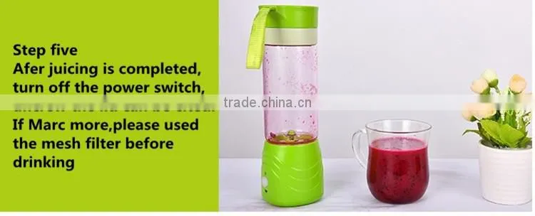 Portable electric juicer slow juicer
