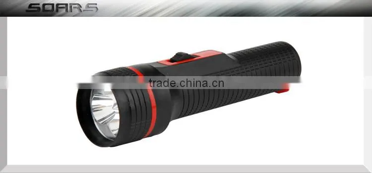 NS941 3 straw hat LED flashlight plastic portable with D size battery