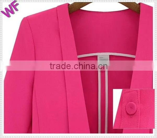 china wholesale alibaba roll up sleeve design ladies blazer