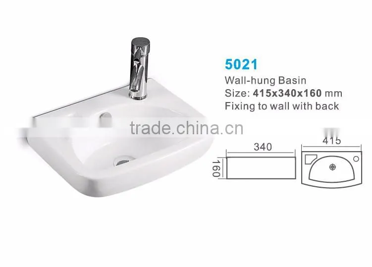 Ceramic wall hung basin, glass wash basin price, face wash basin sanitary ware manufacturer