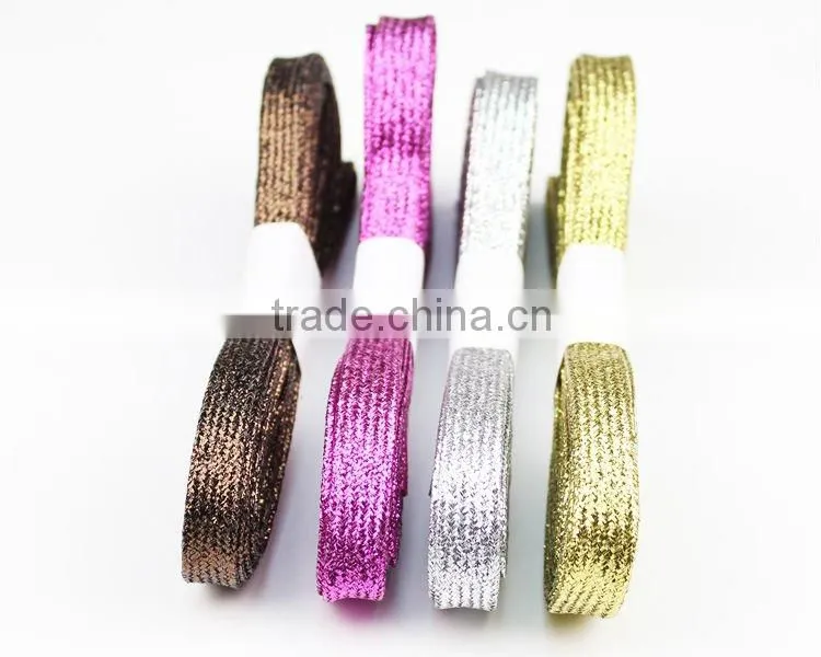 10mm high quality flat silver glitter shoelace