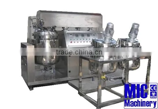 MIC- 500L cheap ice cream Vacuum mix tank/homogenizer syrup vacuum mixer with 500L oil and water tank with ce