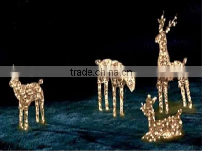 christmas lights drape LED magic colour christmas lights for outdoor project/LED 3D motif christmas deer snowman
