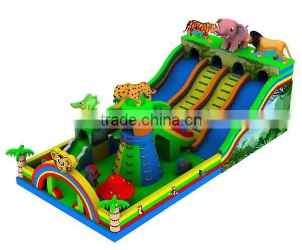 tiger lion animals China inflatable trampoline jumping big inflatable toys