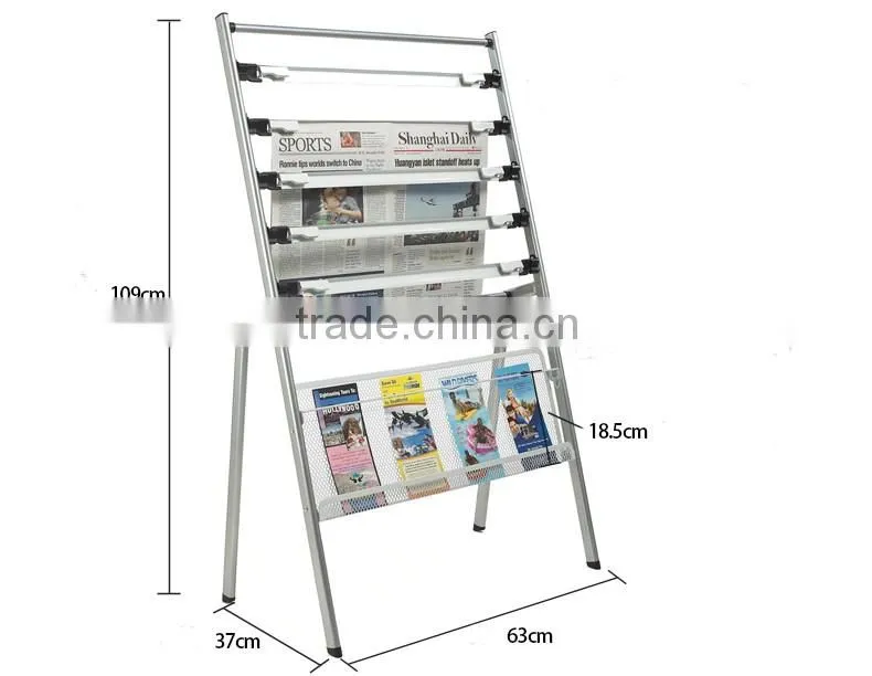 Outdoor Commerical Metal Magazine and Newspaper Display stand