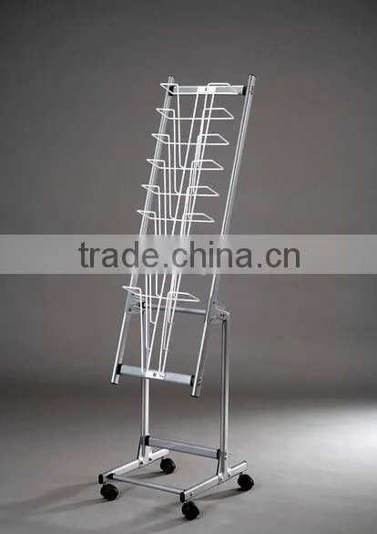 Various type beauty salon magazine rack