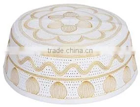 Factory direct sale cheap embroidery Muslim cap