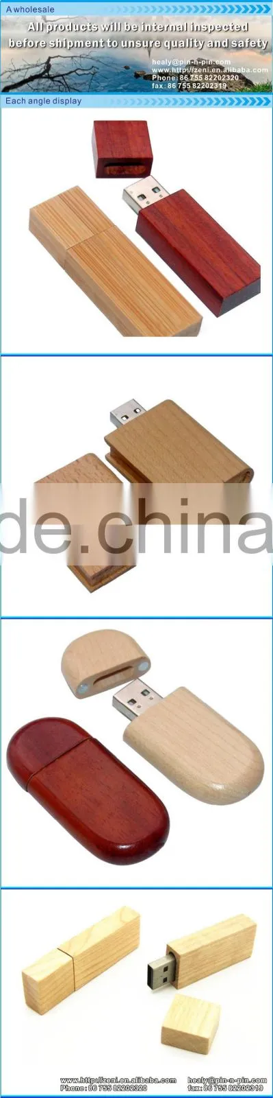 Quality-Assured Sell Well engraving logo wood usb flash drive