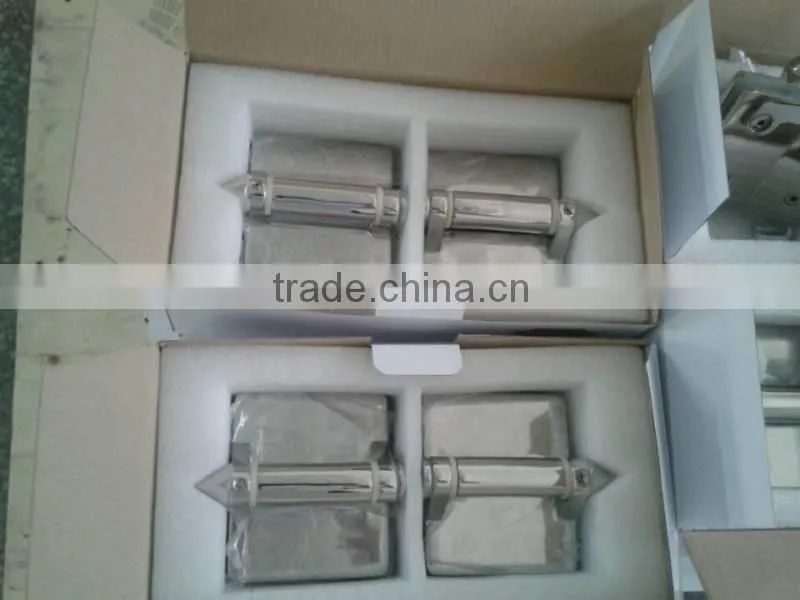 spring loaded glass hinge