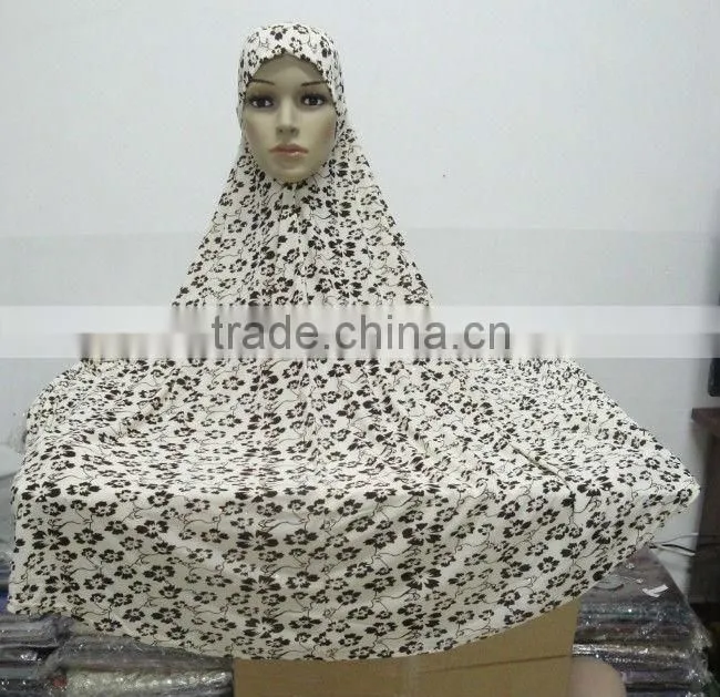 H161 latest big size print hijab,khimiar