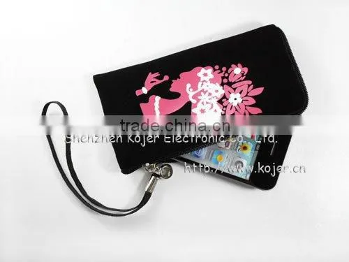 Latest Velvet Cell Phone Bag For Iphone 4