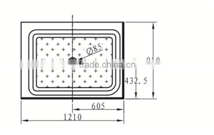 SUNZOOM square tube base,square shower base,low height shower base