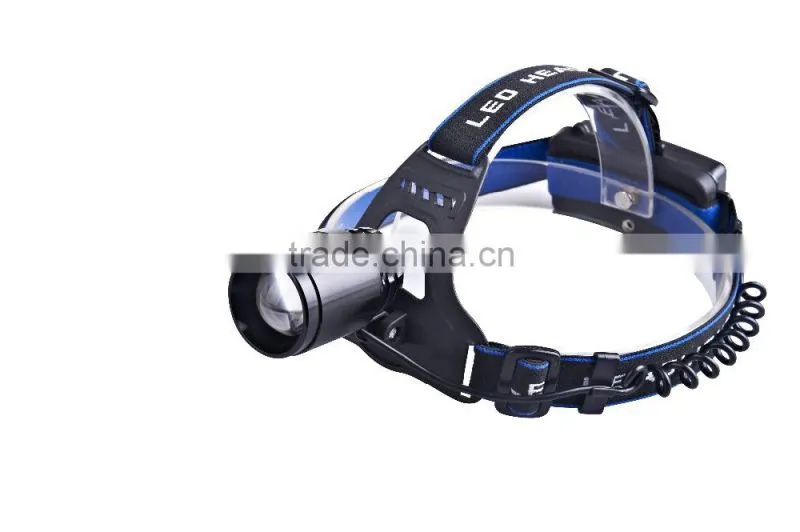 Wholesales T6 powerful led headlamp with zoom function