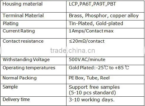 4 pin/6 Pin Wafer Connector SMT Type PH=1.5