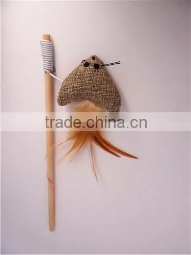 mouse with feather cat swing toys with sticker toy wholesale cat toys