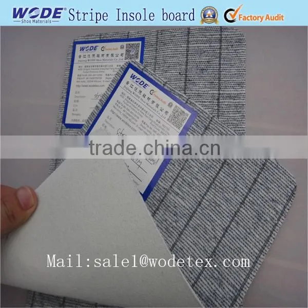 100% polyester breathable stripe insole board