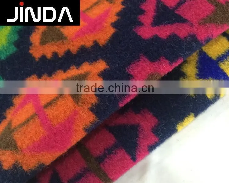 Wool acrylic blend jacquard fabric for winter overcoat