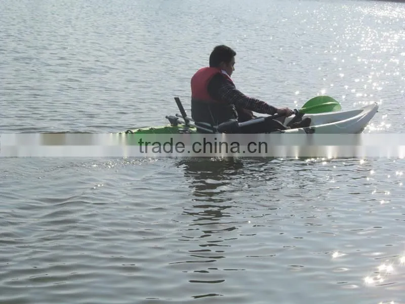 Parent-child kayak with electric motor