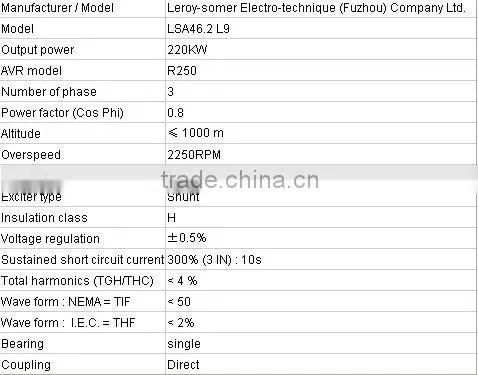 Doosan 220kw diesel power generator with ISO&CE