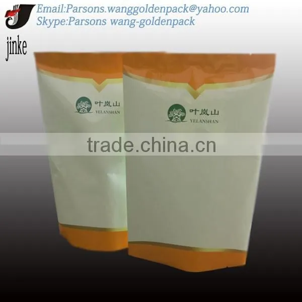 High Quality!Fin seal for packing traditional Chinese Green Tea pouch/Back-seal plastic tea package