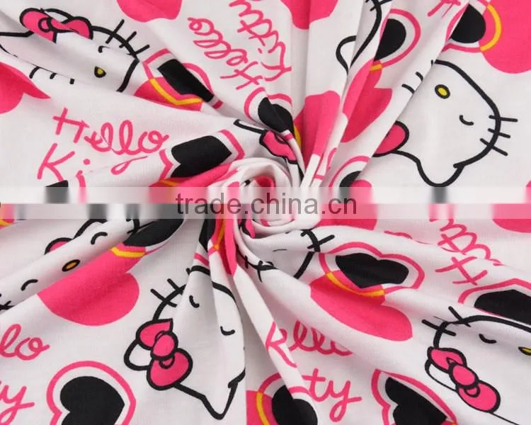 Jiufan textile100 polyester fabric price kg new cartoon design