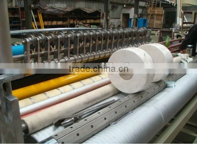 Toilet tissue bobbin paper slitting and rewinding machine
