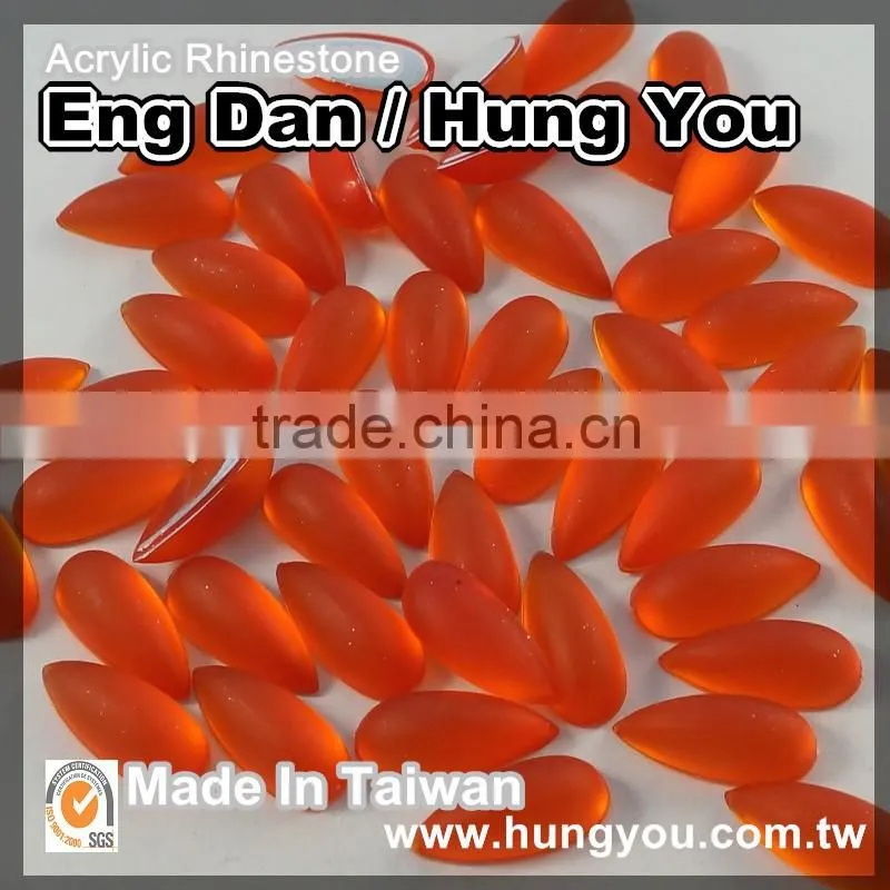 High Quality Glossy Flat Back Tear Rhinestones For Shoe Decoration