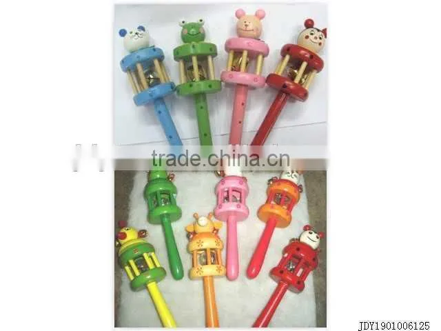 Hot selling wooden baby rattle toy,musical baby bell toy,musical toy