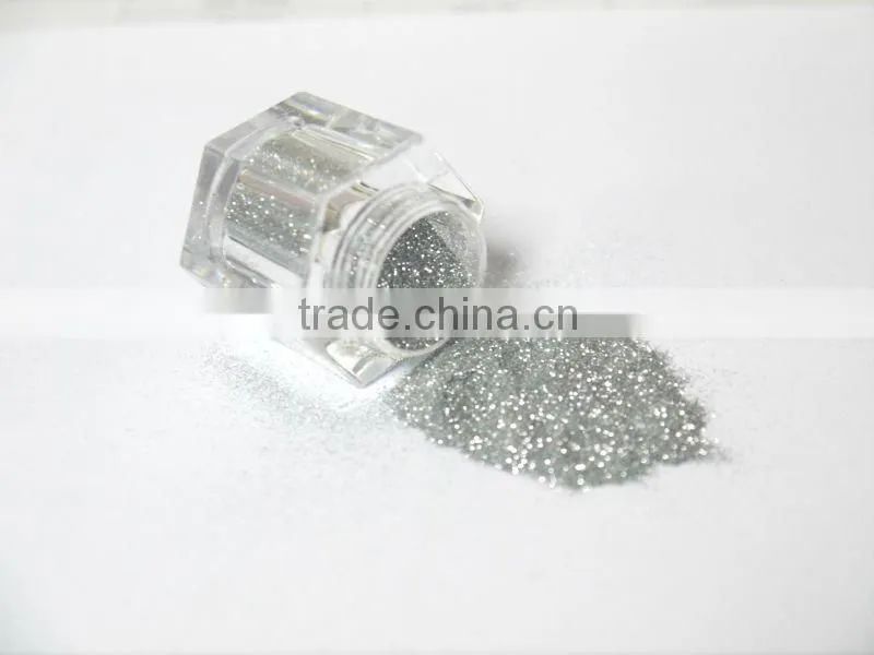PET 1/256 Silver Color Solvent resistance UV resistance glitter powder