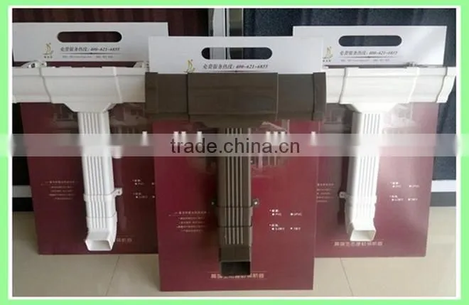 Kenya Hot Sale square type various color PVC rain gutter system for roof drainage system