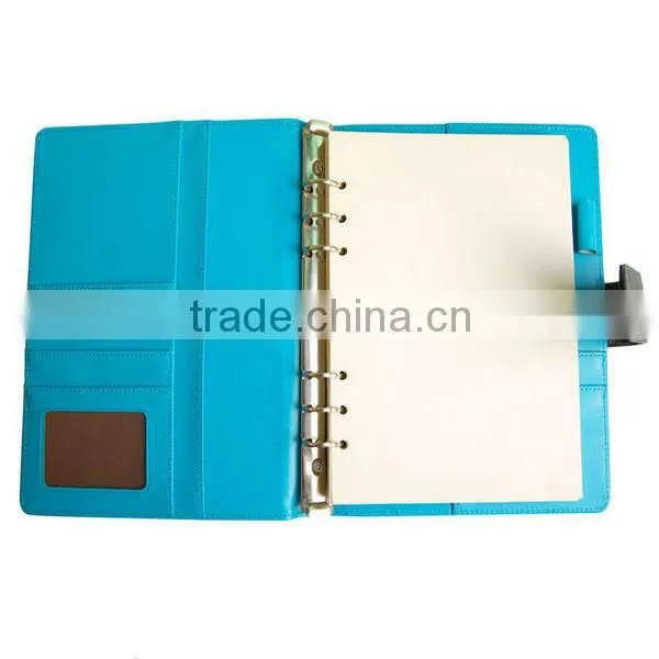 customize A4 / B5 / A5 / A6 Pu leather Notebook with elastic band / ribbon / PU Pocket
