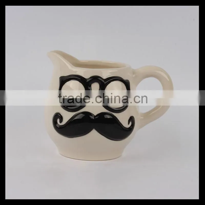 Ceramic Wholesale Mustache Storage Jars