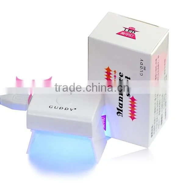 Guppy mini 3W nail led lamp suit for one finger dry gel polish
