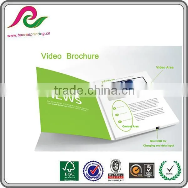 2016 hot selling lcd video brochure card for promotion business & wedding invitation
