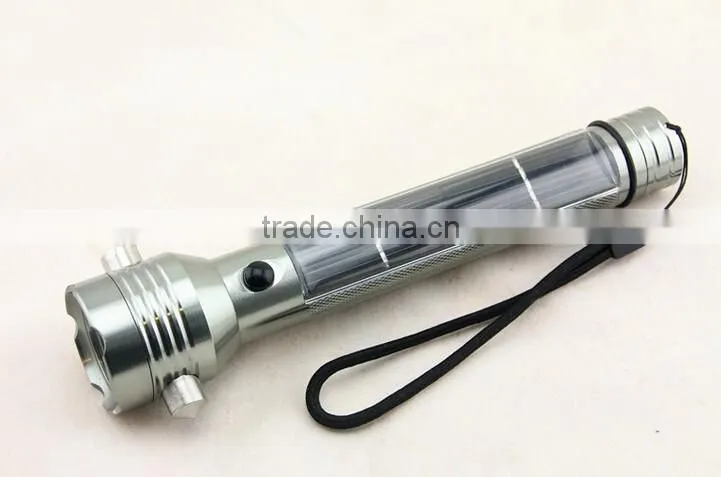 Powered Rechargeable Aluminum Alloy Solar Flashlights For Sale