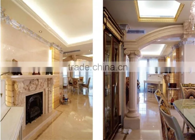 Polyurethane Foam Ceiling Decoration Gold Cornice