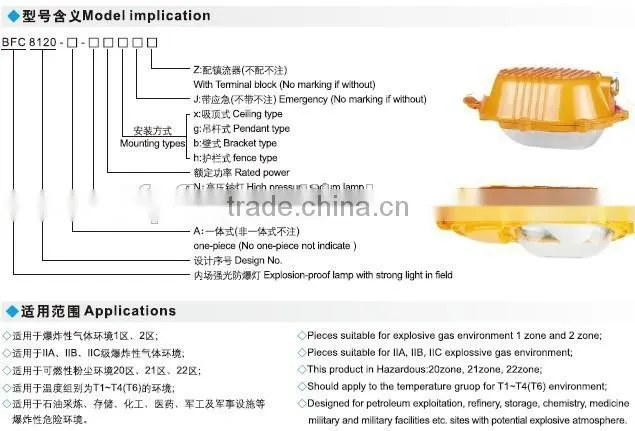 BFC8120 explosion proof strong floodlight