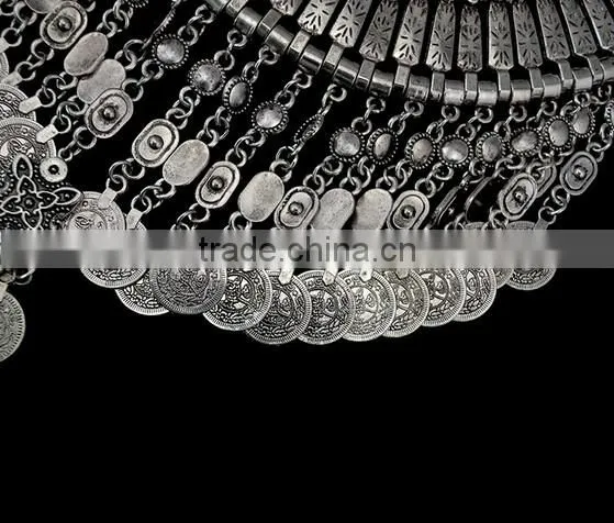 2016 Fashion Women Jewelry Chain Crystal Chunky Statement Bib Vintage Necklace