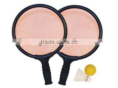 Plastic outdoor toy beach racket with pvc bag
