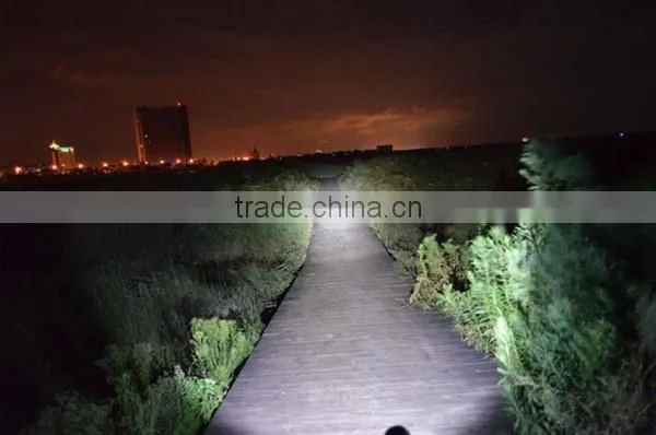 POPPAS F301Rechargeable 10W Black Aluminum Tactical XML T6 Red LED Multifunction Police Flashlight