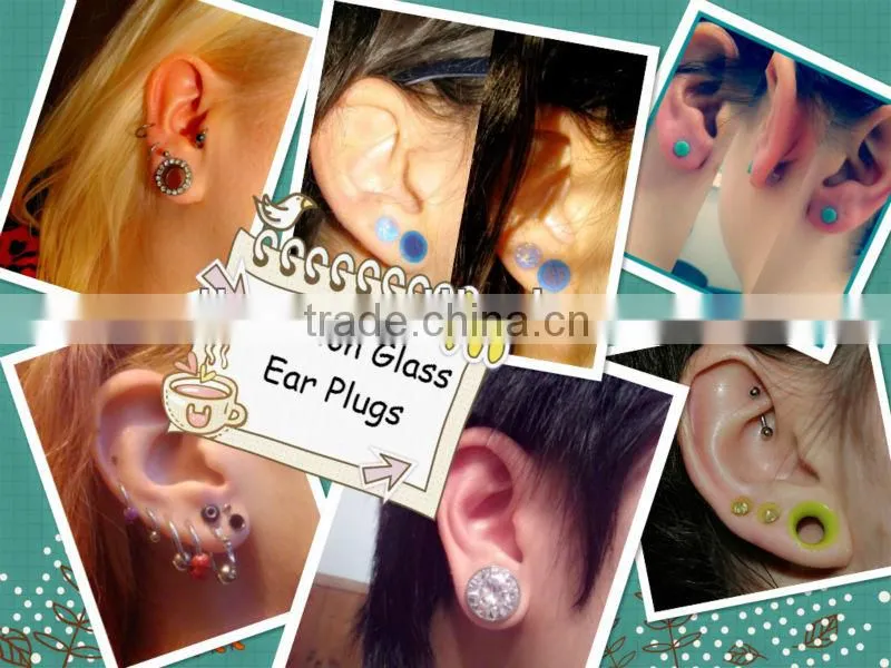 Dongguan Glass Plug Flesh Ear Pyrex Tunnel Piercing Jewelry