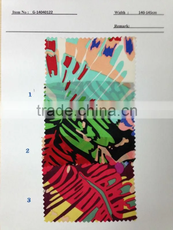 US$ 1/M up Chiffon Print Fabric Textile Stock Stocklot:G-14040122